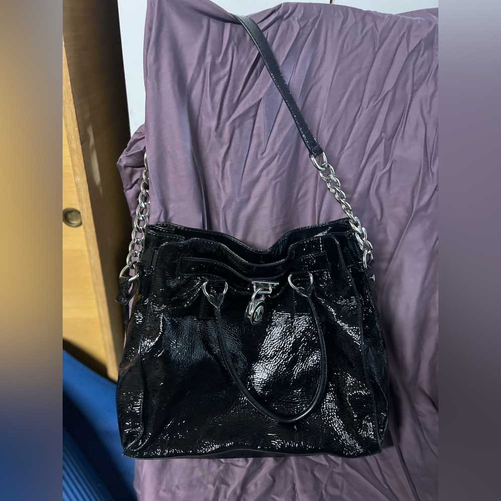Michael Kors black leather Hamilton Pocketbook